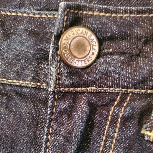 Women's American Eagle Dark Wash Denim Shorts - Picture 7 of 9
